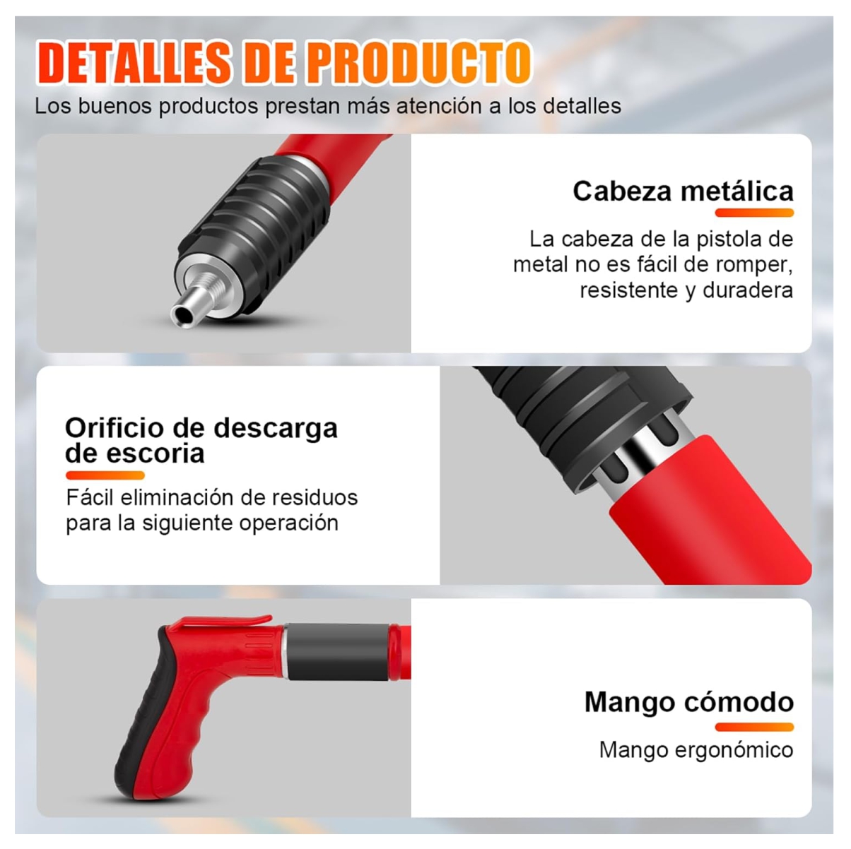 Miniatura 4 de Pistola Remachadora Accesorios Estuche